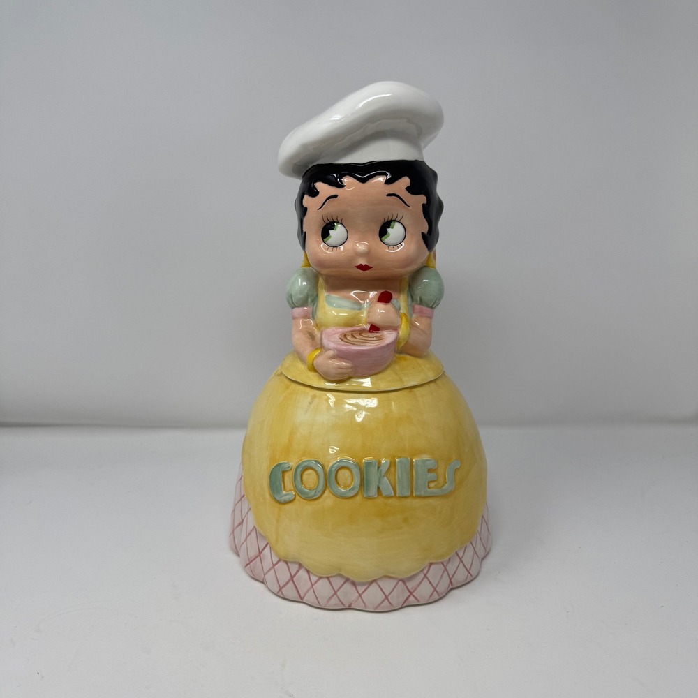 VTG Vandor 1995 Betty Boop Chef Cookie Jar Pelzman Designs Ceramic Kitchenware